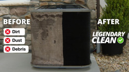 AC Cleaning before and after